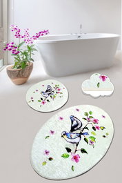 Mijölnir Bird Nest Juego de alfombrillas de baño Multicolor